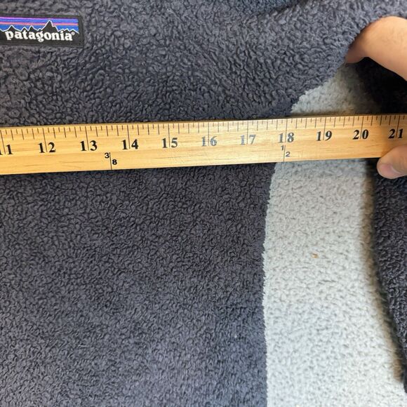 PATAGONIA Sweater Womens S Grey‎ 1/4 Zip Sherpa Fleece Jacket Sweatshirt - Picture 4 of 7